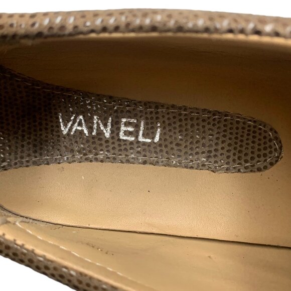 Vaneli Sport‎ Taupe Leather with Suede Fashion Sneakers - Picture 3 of 10